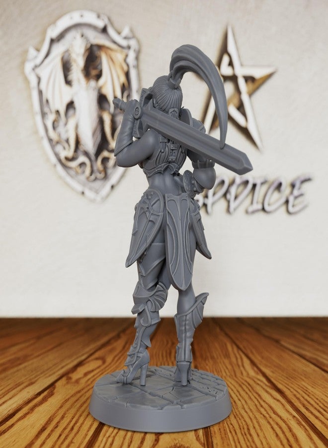 AUSPDICE Dungeons and Dragons Human Warrior Miniature-Unpainted DND Minis, Tabletop RPG Game Fantasy Figure, Perfect RPG Gift for Role Playing Gamers & Martial Lore Enthusiasts - AS384 - Image 4